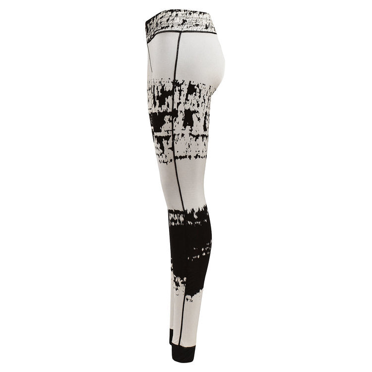 Monochrome Stripe Leggings i silkejersey