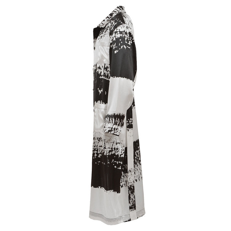 Monochrome Stripe Sidenrock Herr
