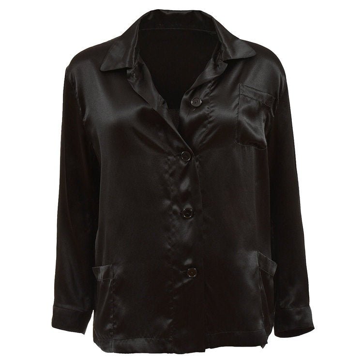 Classic Black silk shirt