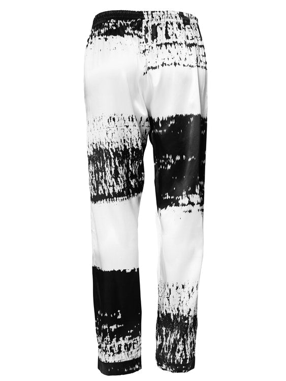Monochrome Stripe silk trousers