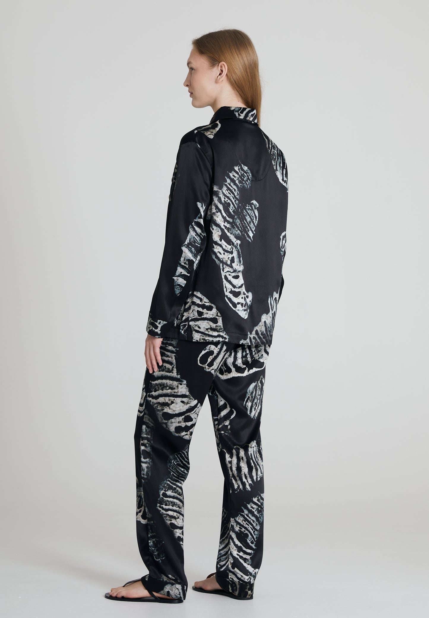 All Day Silk Set - Black & Silver Moth