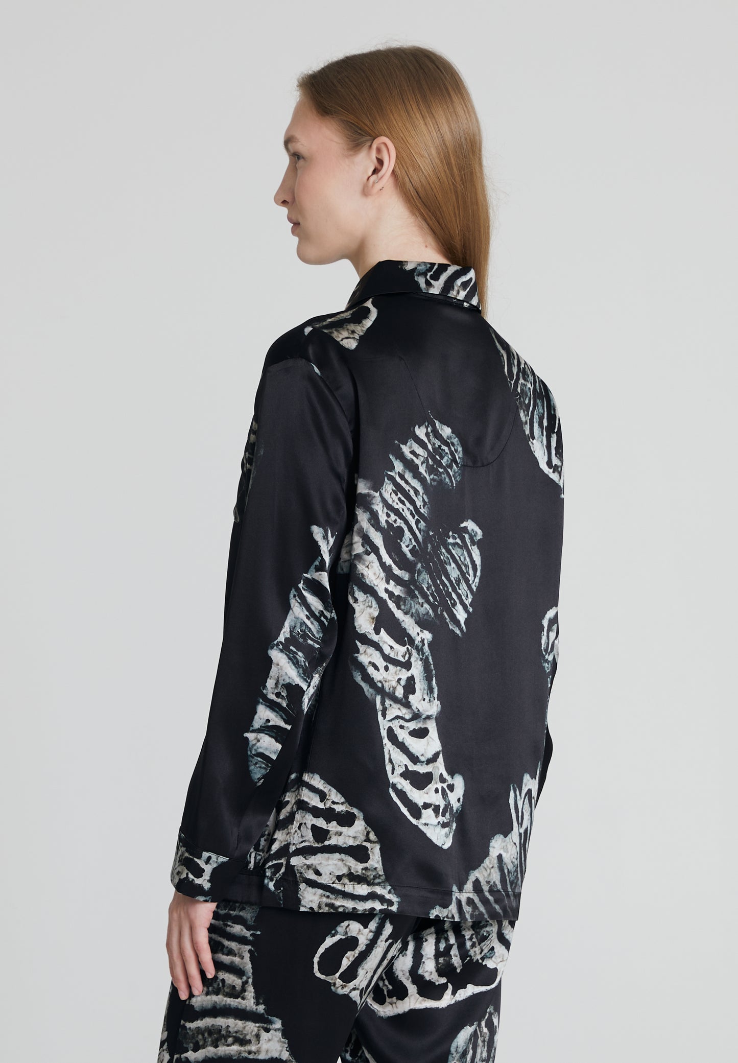 All Day Silk Set - Black & Silver Moth