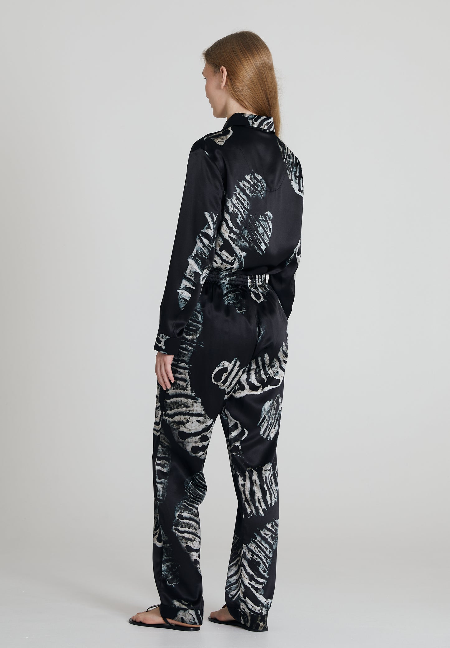 All Day Silk Set - Black & Silver Moth