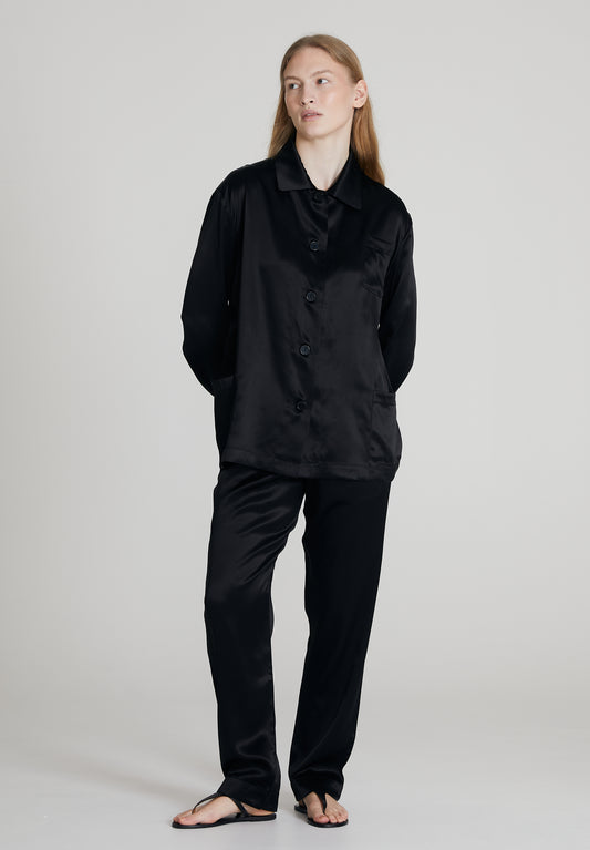 All Day PJ Silk Set - Classic Black