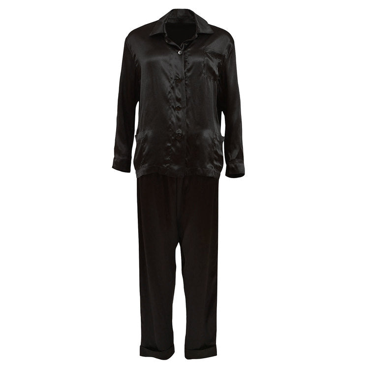 Svart Sidenpyjamas