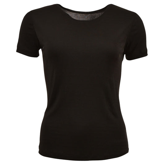 T-shirt i silkejersey Dam