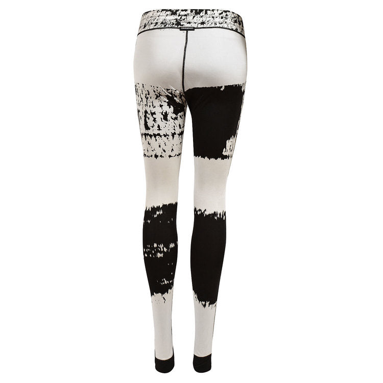Monochrome Stripe Leggings i silkejersey