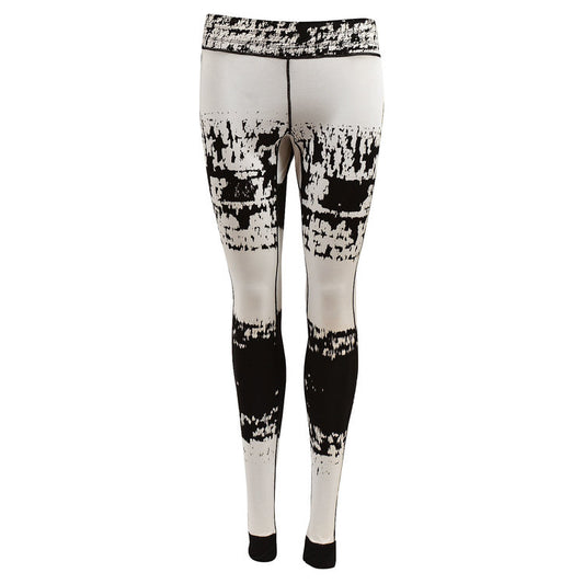 Monochrome Stripe Leggings i silkejersey