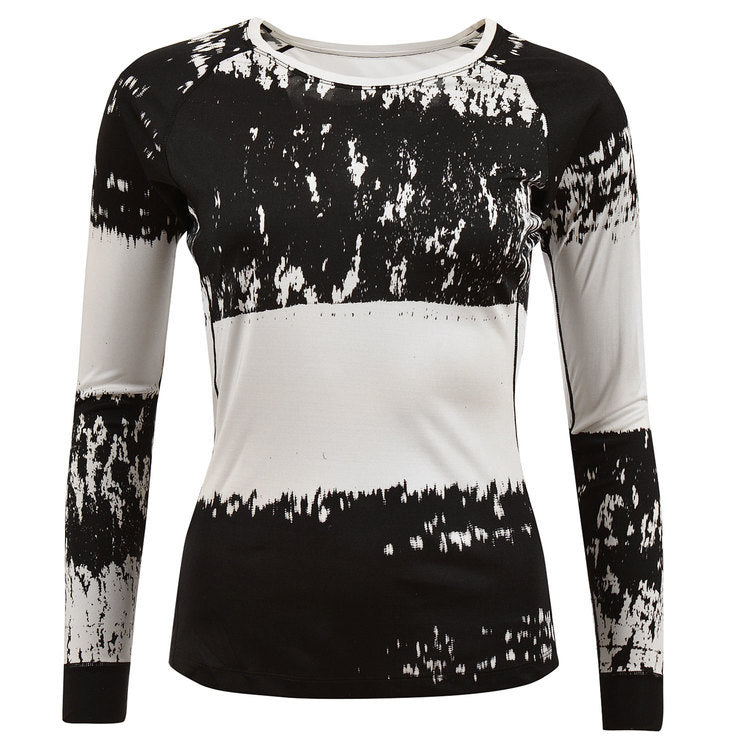 Monochrome Stripe - Long Sleeve Top Woman