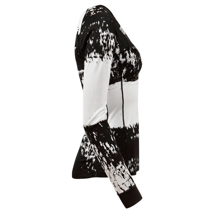 Monochrome Stripe - Long Sleeve Top Woman