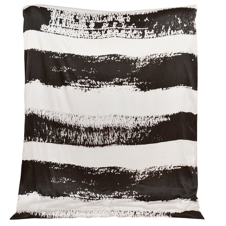 Monochrome Stripe silk duvet cover